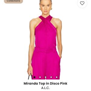 A.L.C. Miranda top in disco pink